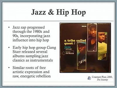 Jazz has influenced other genres mainly hip hop